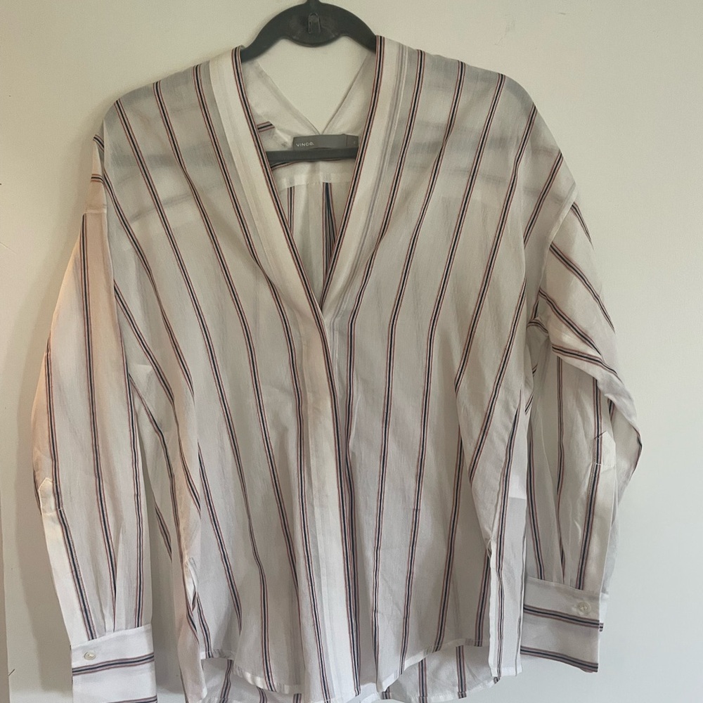 Vince Striped Blouse - Picture 3 of 5